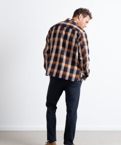 Skjorter & Overskjorter Clean Cut Copenhagen | Antonie Checked Overshirt - Rust Orange Check