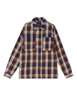 Skjorter & Overskjorter Clean Cut Copenhagen | Antonie Checked Overshirt - Rust Orange Check