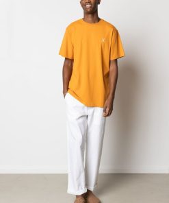 T-Shirts Clean Cut Copenhagen | Cross Logo Organic T-Shirt - Orange