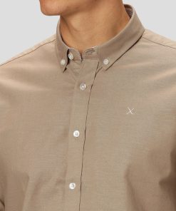 Skjorter Clean Cut Copenhagen | Oxford Stretch Shirt - Kamel