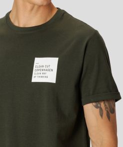 T-Shirts Clean Cut Copenhagen | Jake Organic T-Shirt - Morke Gron