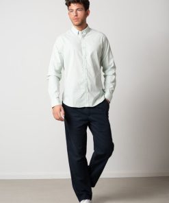 Skjorter Clean Cut Copenhagen | Oxford Stretch Shirt - Minty Green Melange