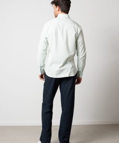 Skjorter Clean Cut Copenhagen | Oxford Stretch Shirt - Minty Green Melange